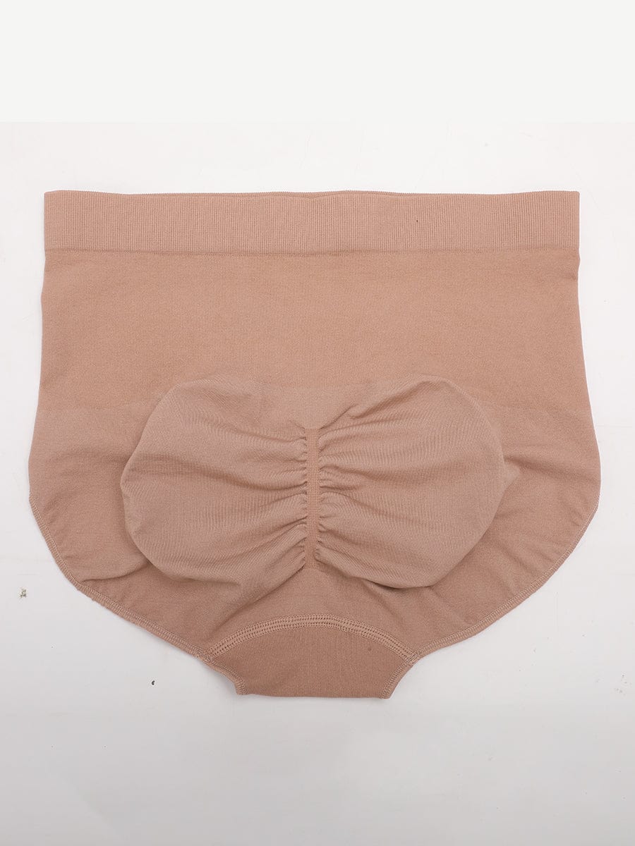 Seamless High-Waist Tummy Control Antibacterial Peach Hip Brief