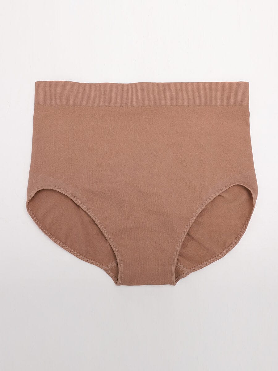  Seamless High-Waist Tummy Control Antibacterial Peach Hip Brief