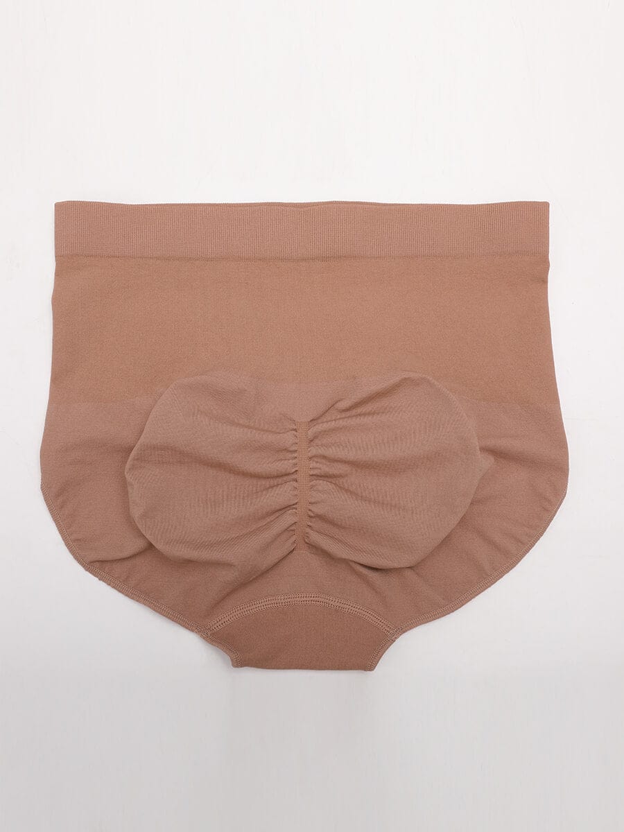  Seamless High-Waist Tummy Control Antibacterial Peach Hip Brief
