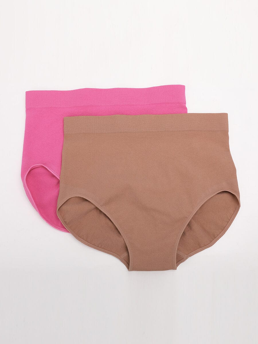  Seamless High-Waist Tummy Control Antibacterial Peach Hip Brief