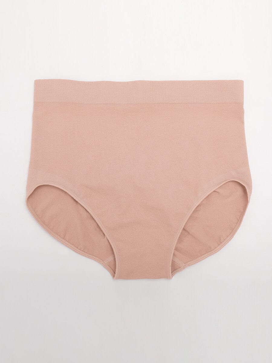  Seamless High-Waist Tummy Control Antibacterial Peach Hip Brief