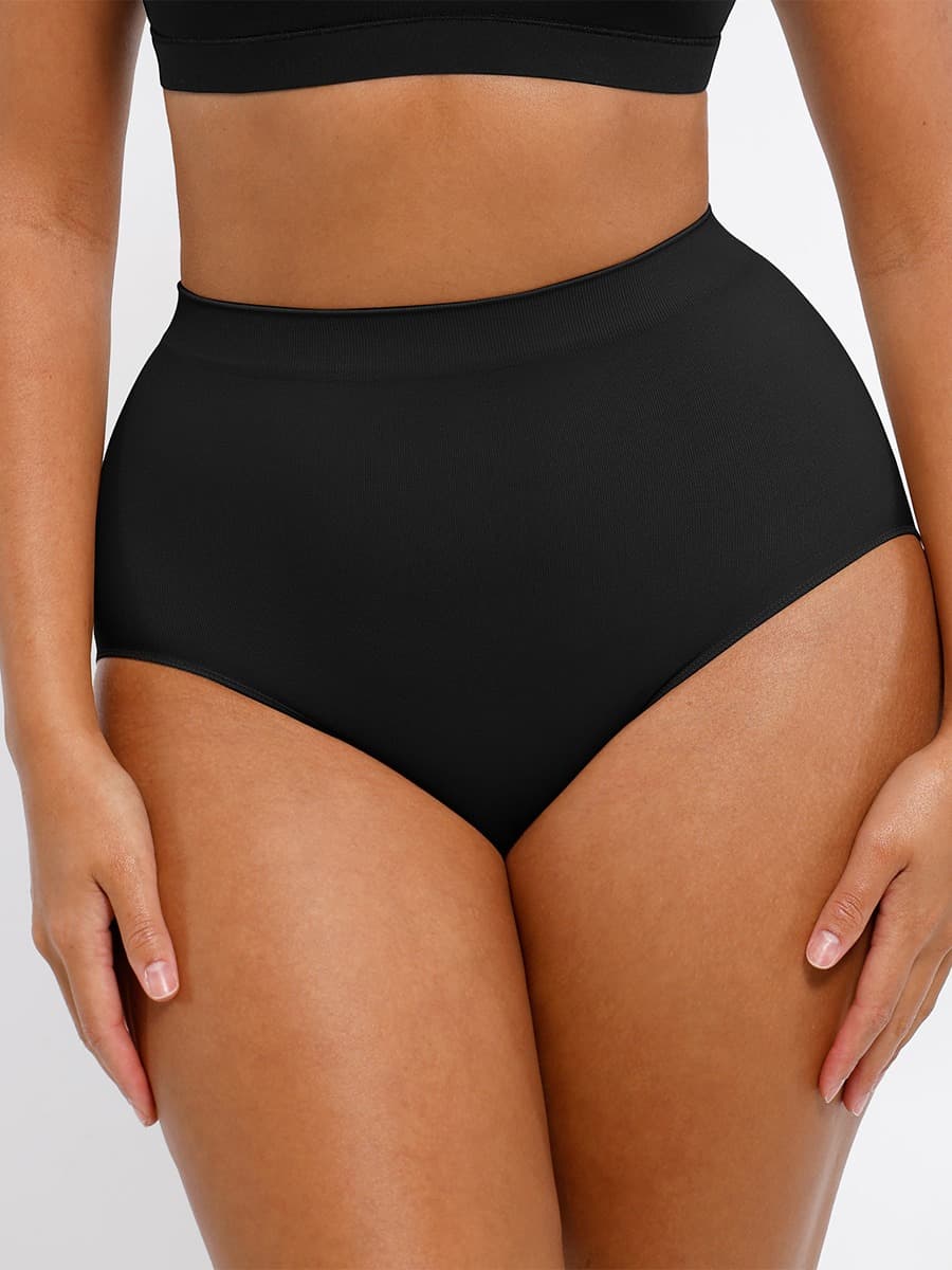  Seamless High-Waist Tummy Control Antibacterial Peach Hip Brief