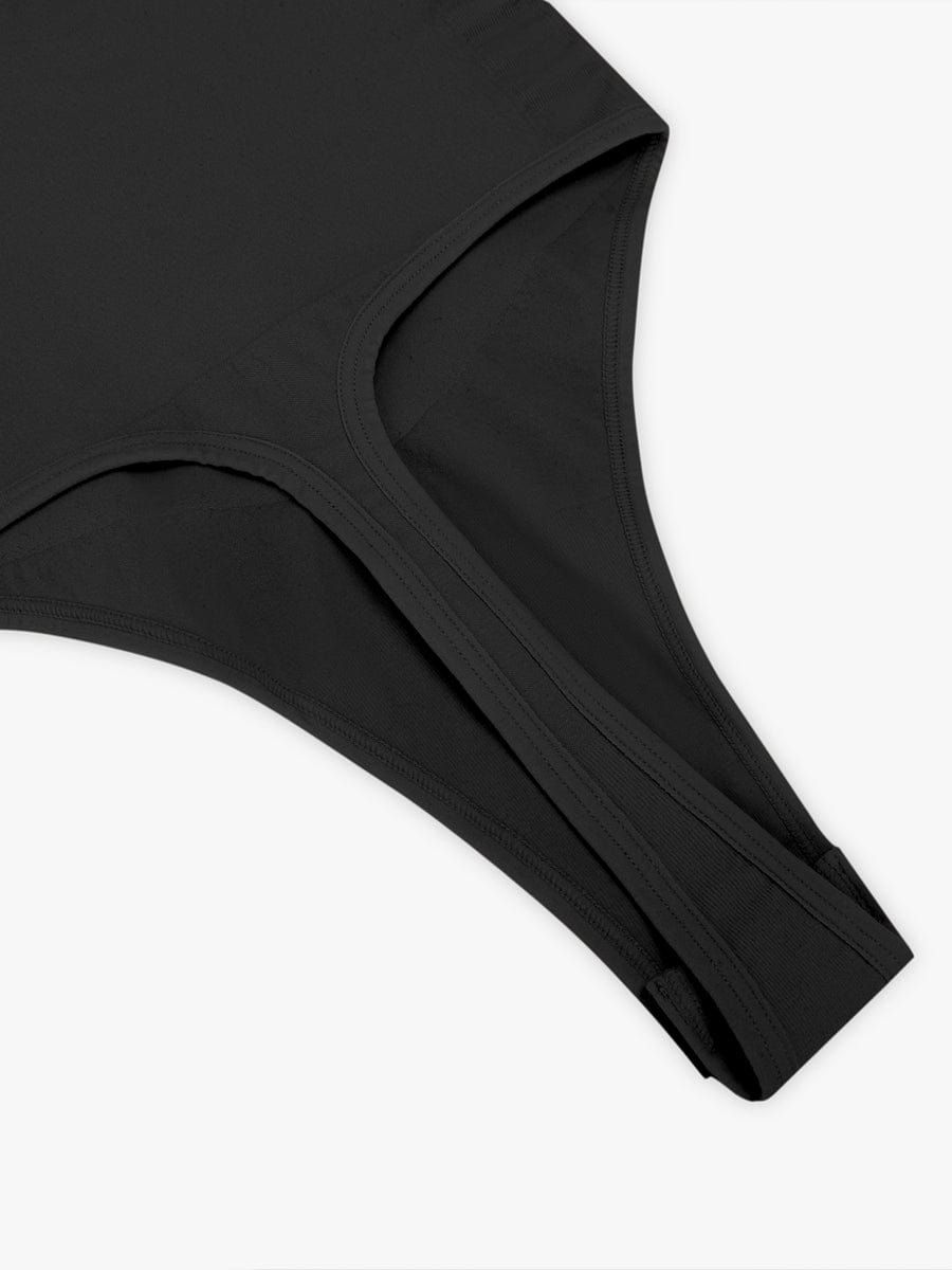  Seamless Plunge Chest Support Bodysuit with Clips Inside