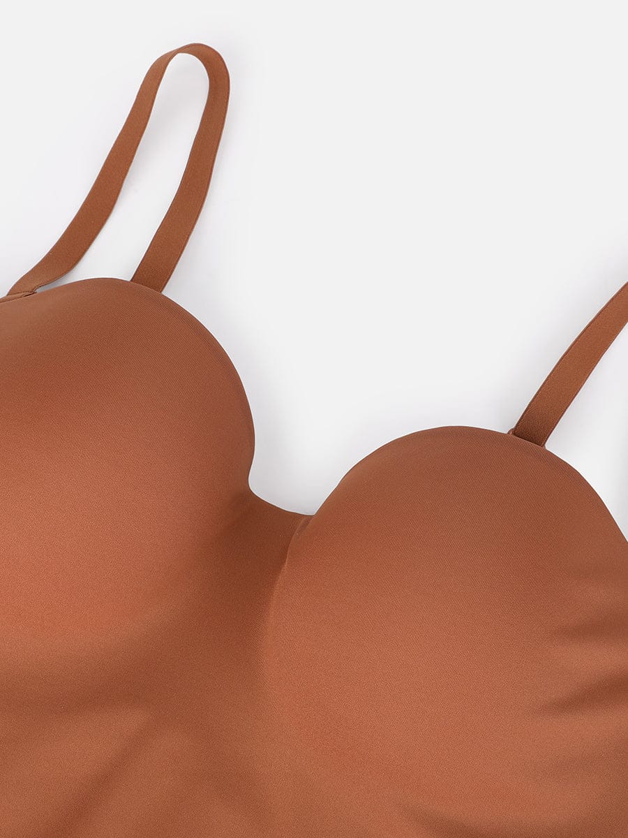  One Piece Underwire Strapless Cups Waist And Abdomen Shaping Thong Bodysuit