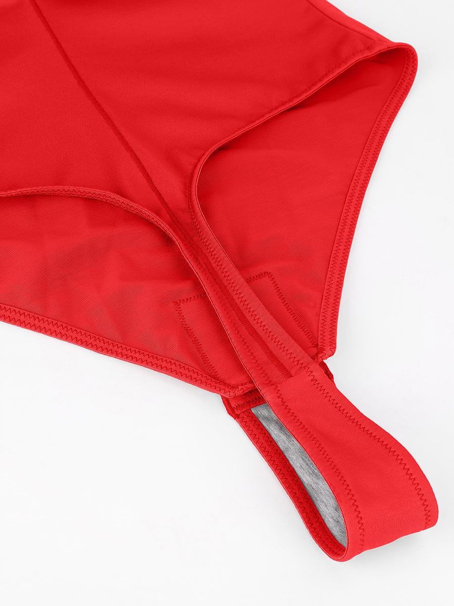  One Piece Underwire Strapless Cups Waist And Abdomen Shaping Thong Bodysuit