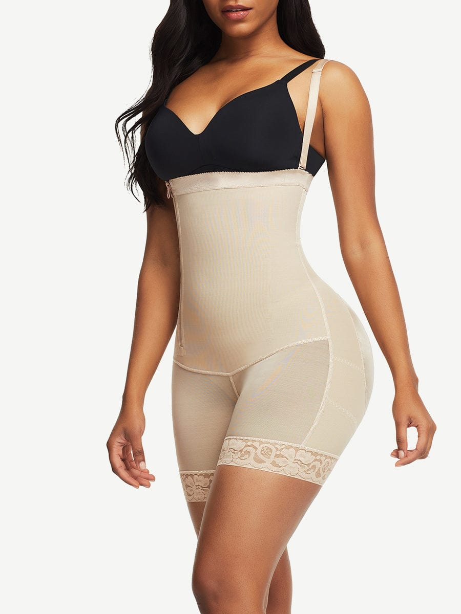  Pretty Detachable Straps Side Zip Postoperative Body Shaper