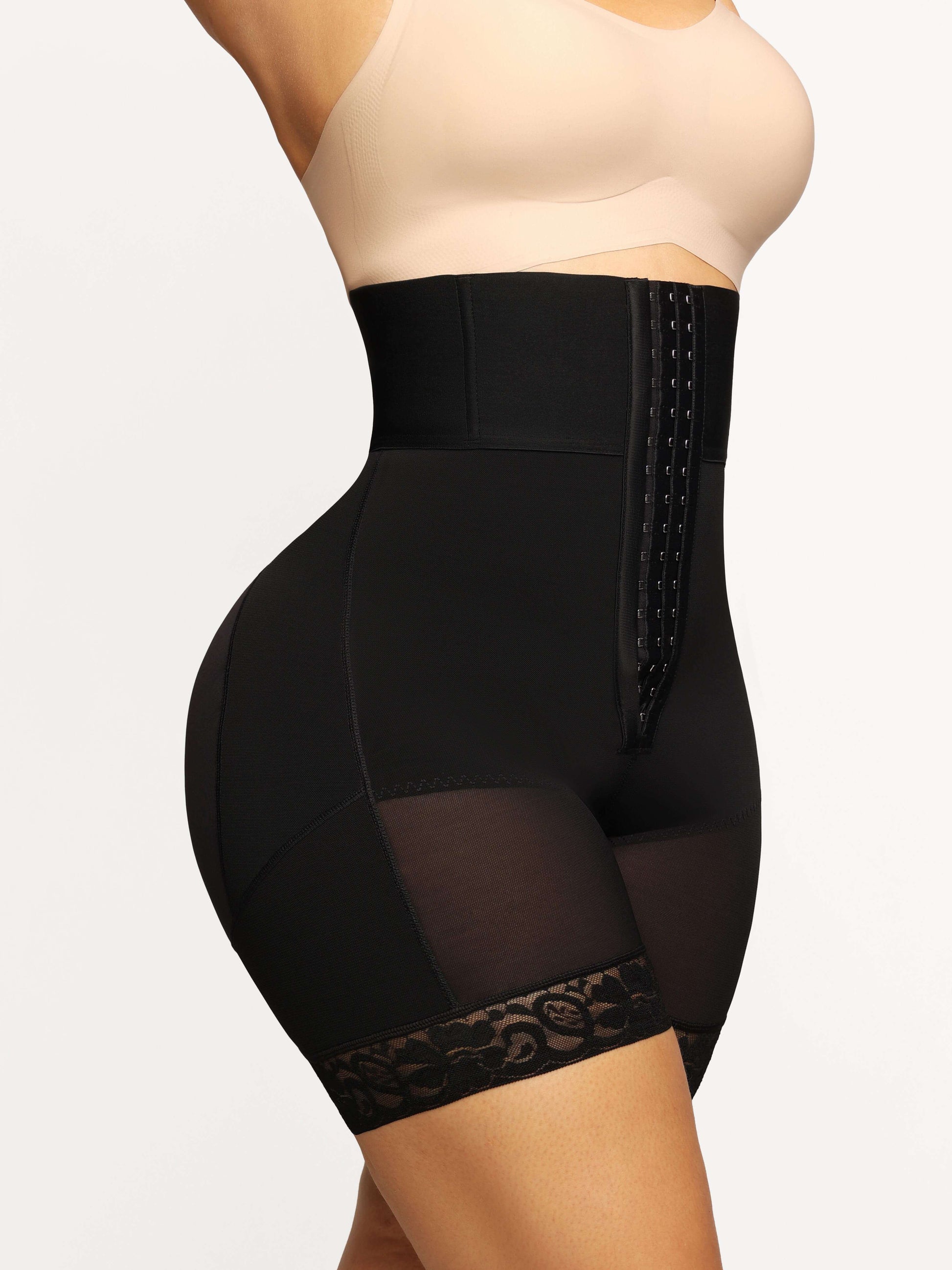  3-bones Triple-breasted High-waisted Elastic Body Butt Lifter