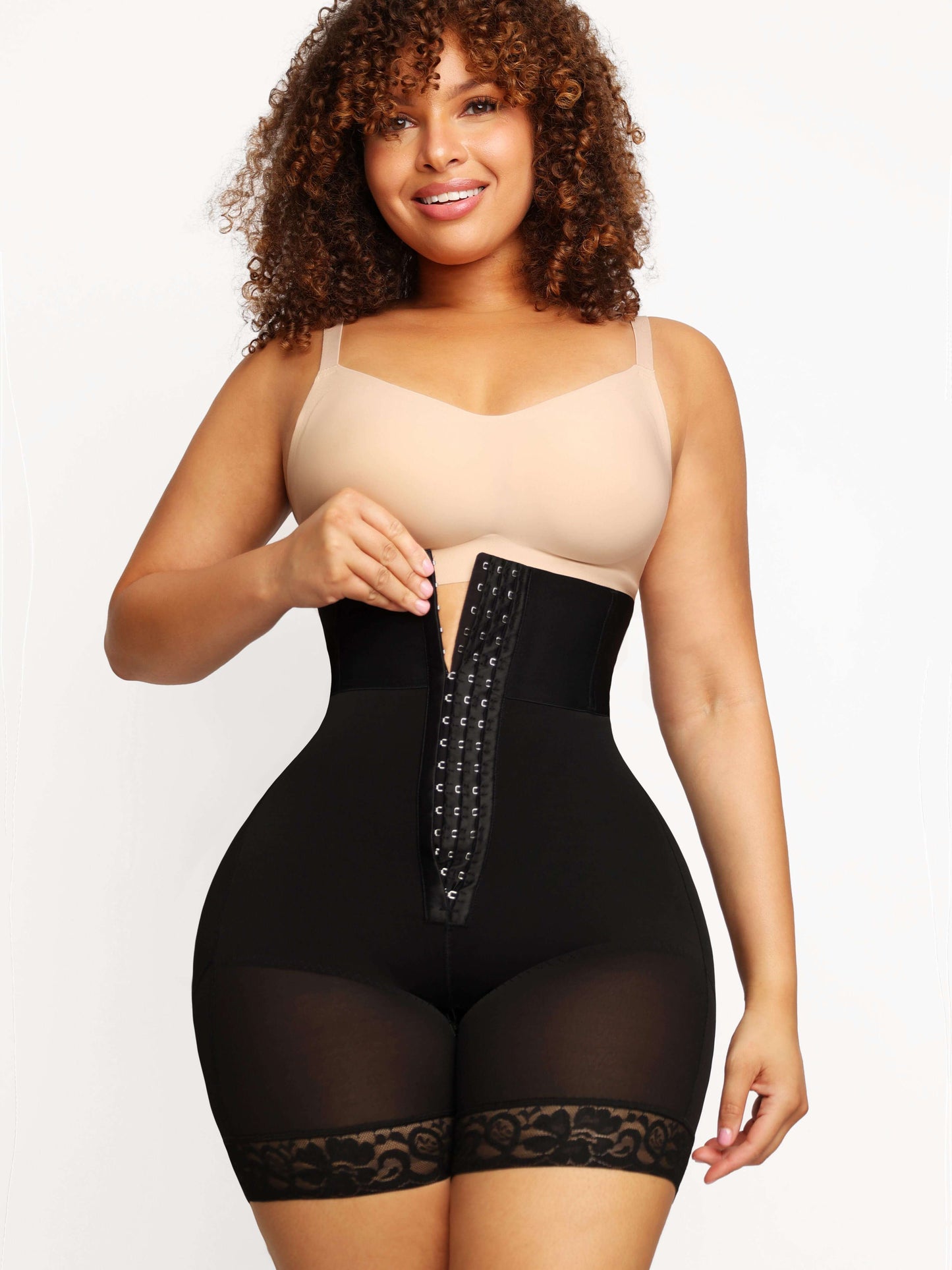  3-bones Triple-breasted High-waisted Elastic Body Butt Lifter