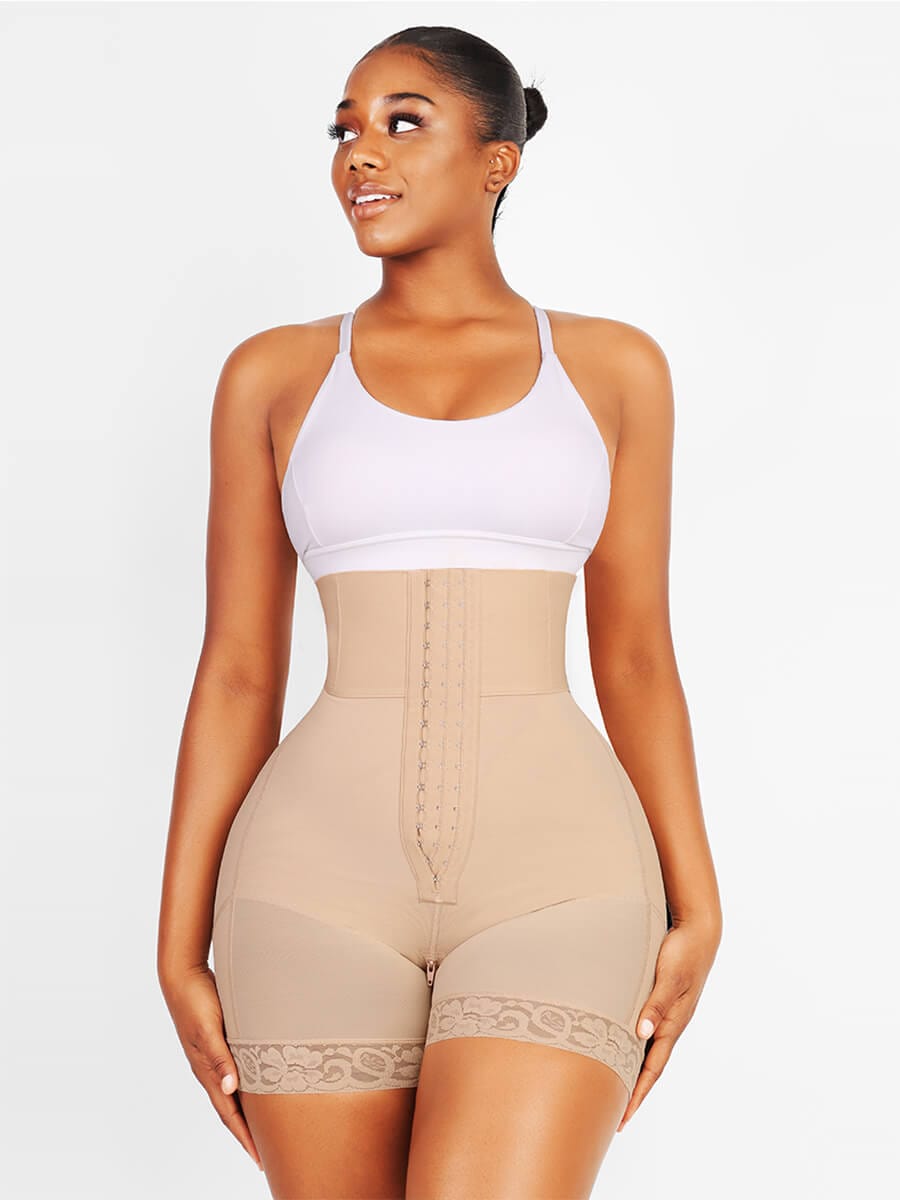  3-bones Triple-breasted High-waisted Elastic Body Butt Lifter