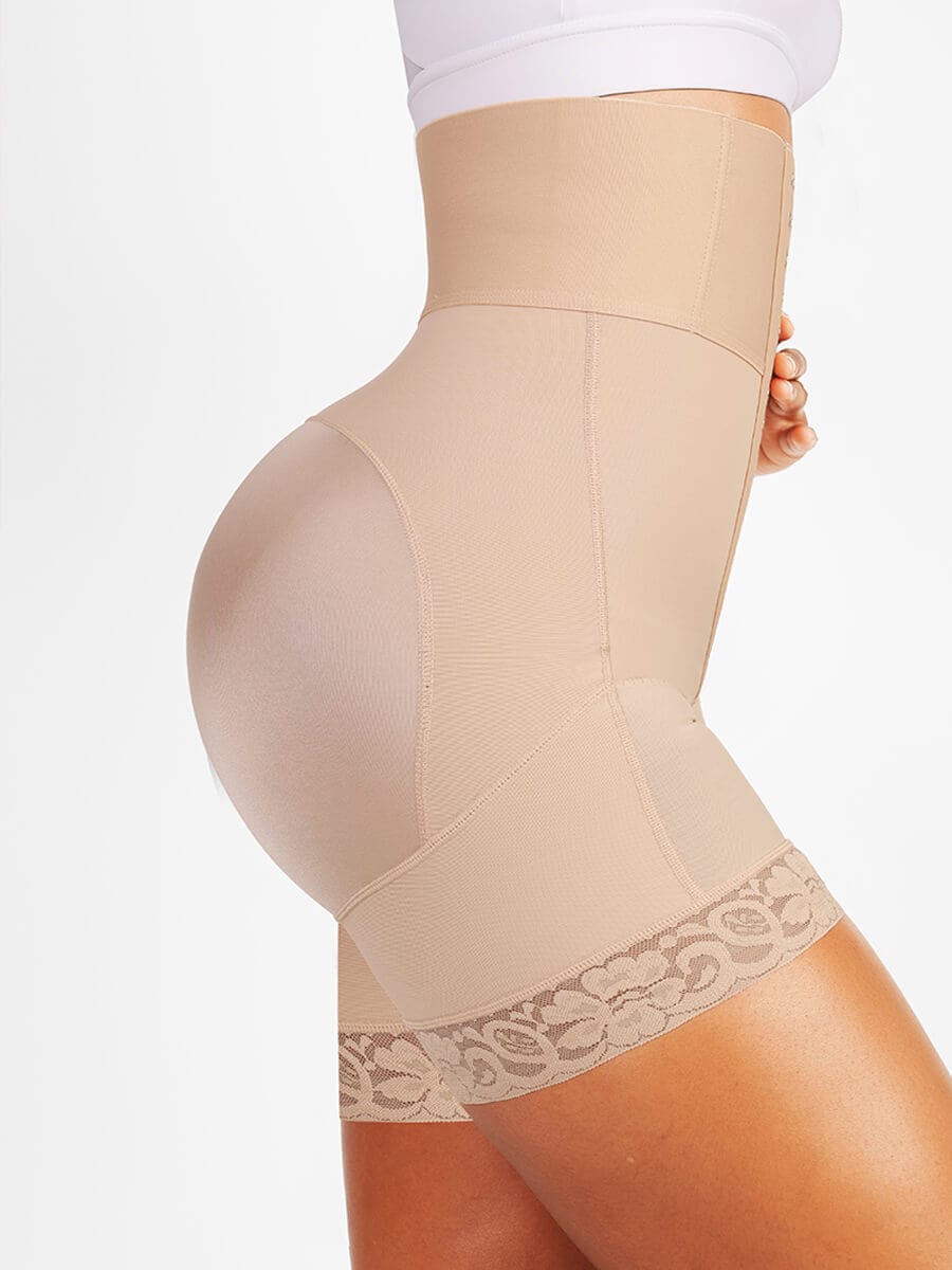  3-bones Triple-breasted High-waisted Elastic Body Butt Lifter