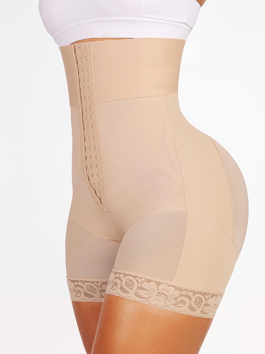  3-bones Triple-breasted High-waisted Elastic Body Butt Lifter
