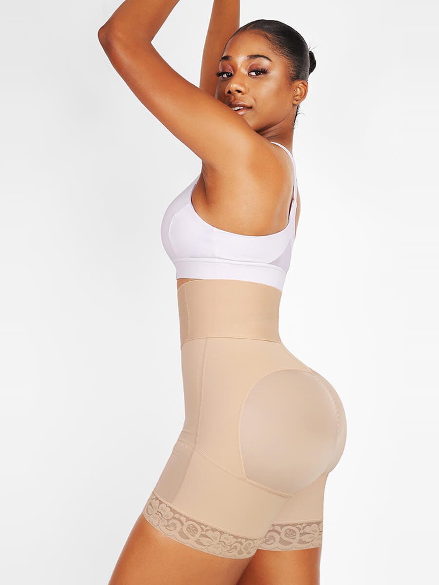 3-bones Triple-breasted High-waisted Elastic Body Butt Lifter