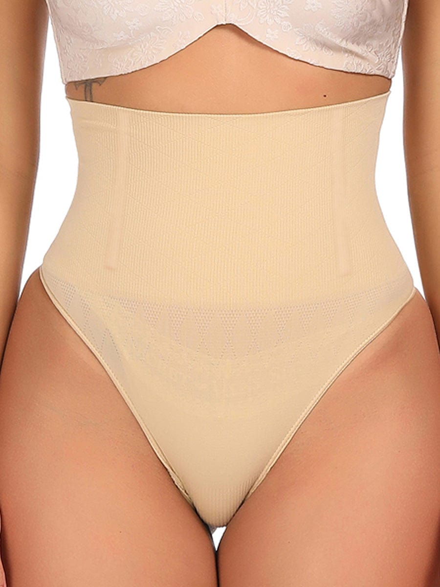  Seamless Instant Smooth 4 Steel Bones Shapewear Thong Natural Shaping
