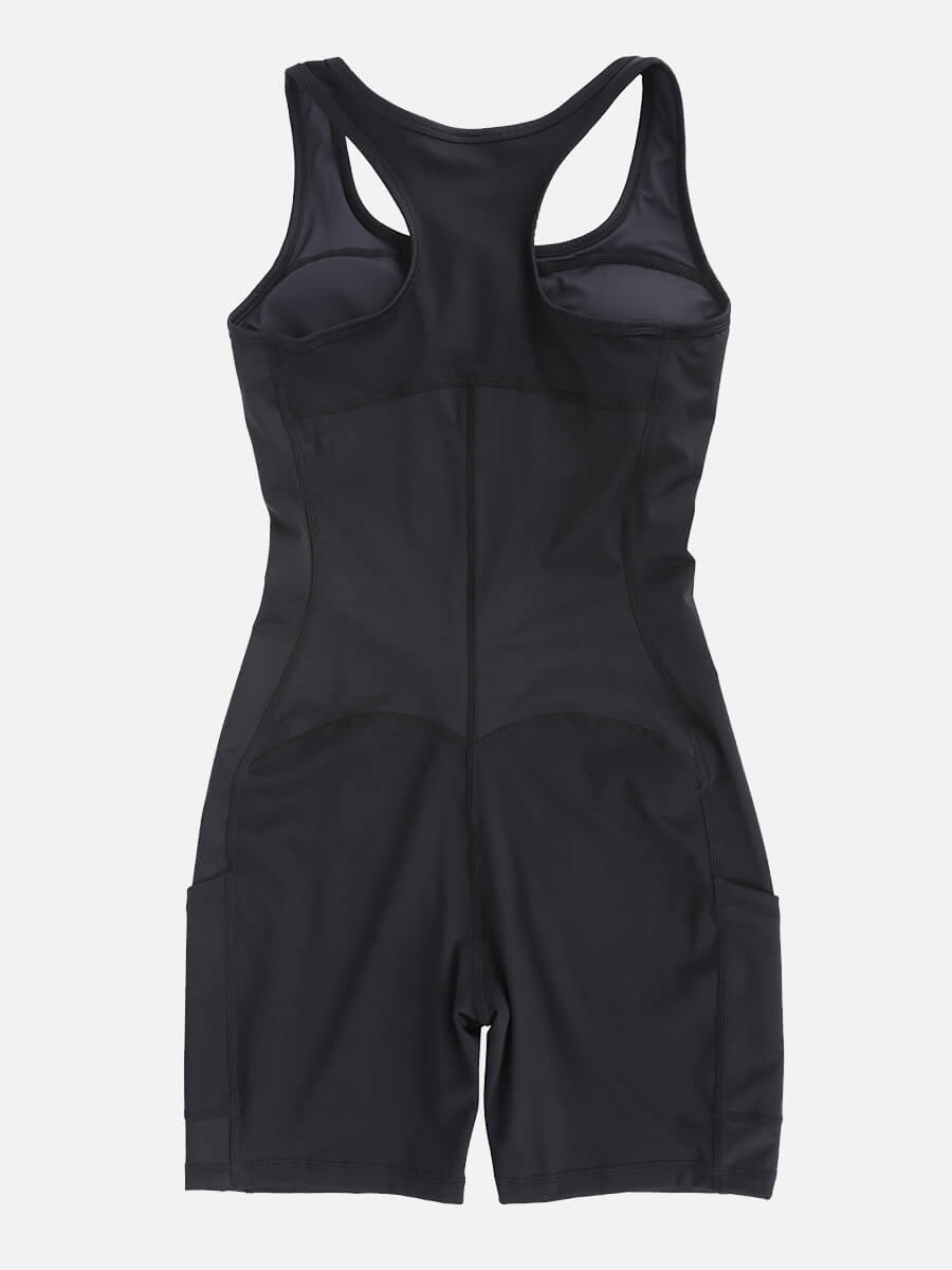  Stretch Athletic Sauna Bodyshaper With Pockets