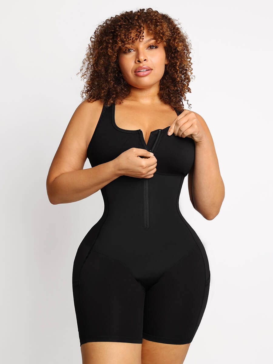  Stretch Athletic Sauna Bodyshaper With Pockets