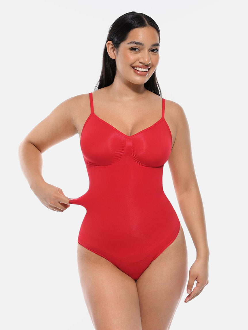  Seamless Covered Bust Jumpsuit Thong Bodysuit