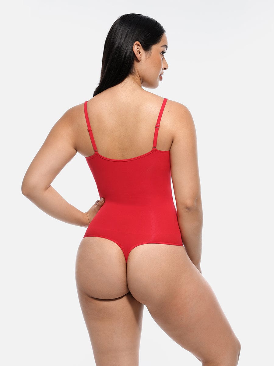  Seamless Covered Bust Jumpsuit Thong Bodysuit