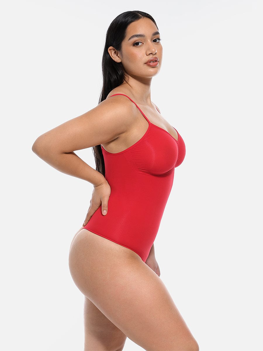  Seamless Covered Bust Jumpsuit Thong Bodysuit