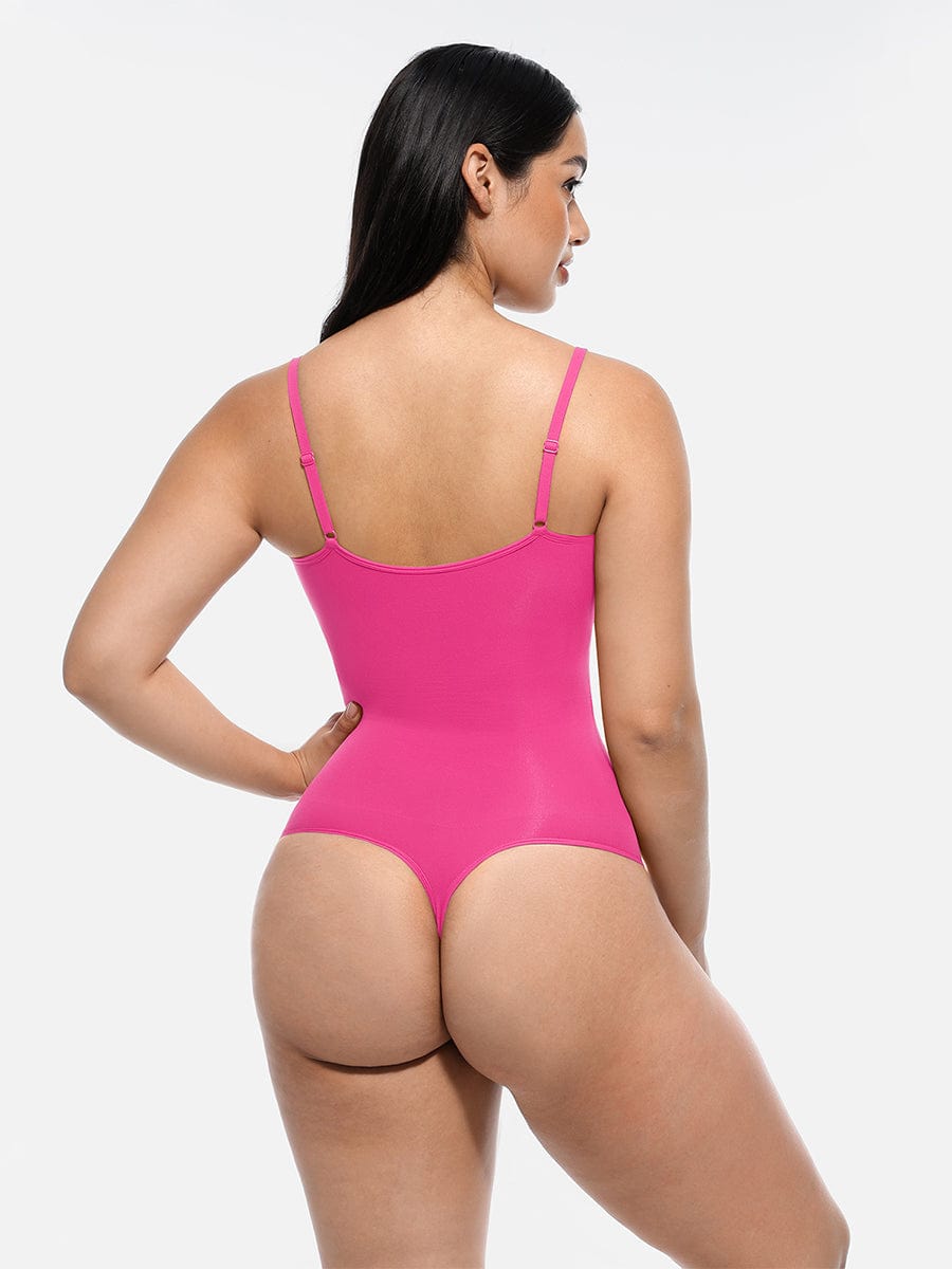 Seamless Covered Bust Jumpsuit Thong Bodysuit