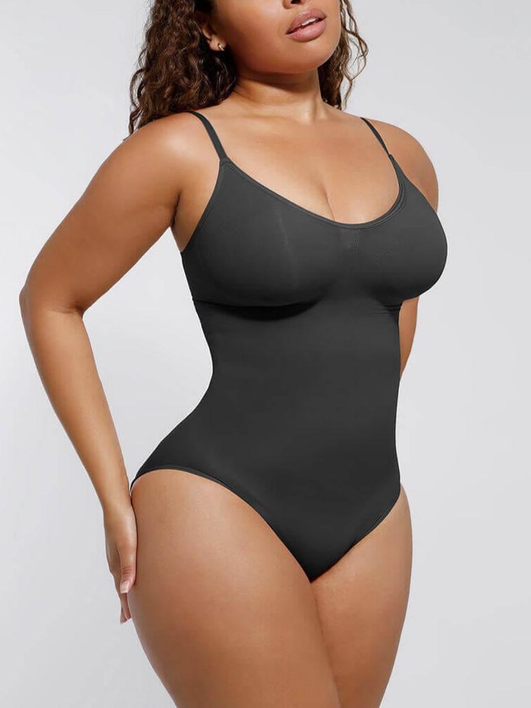  Seamless Covered Bust Jumpsuit Thong Bodysuit