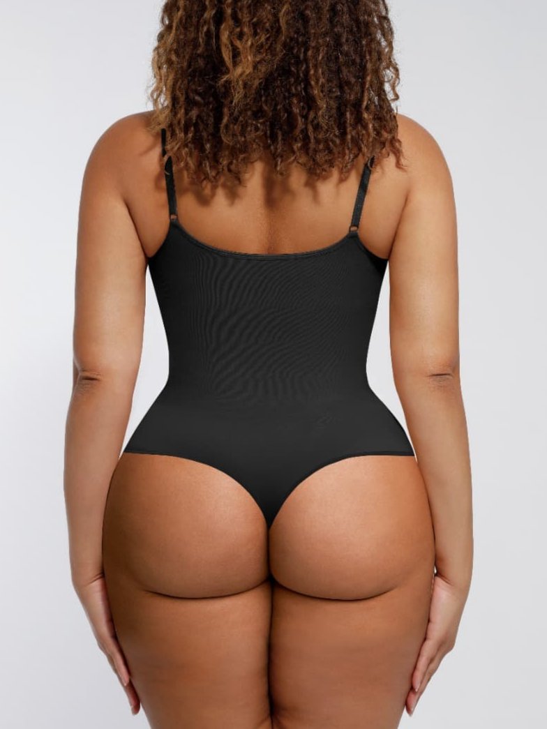  Seamless Covered Bust Jumpsuit Thong Bodysuit